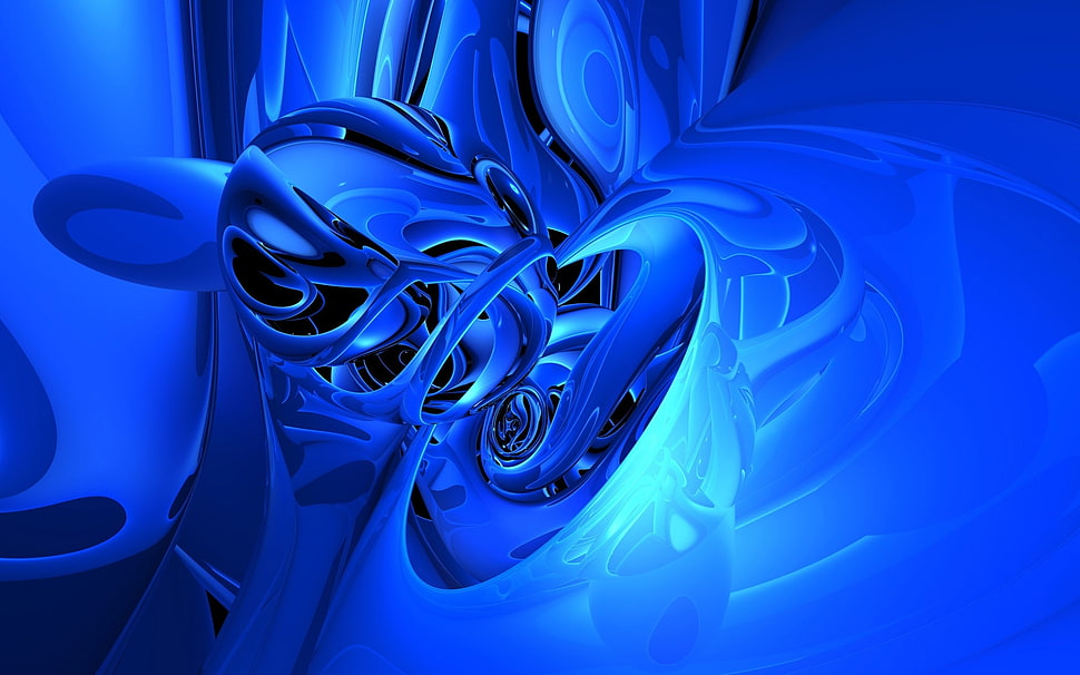blue optical illusion HD wallpaper